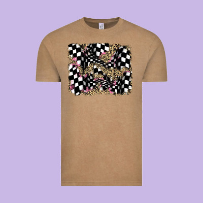 Racing Leopard Backgraund Vintage Tee Designed By Jahusdesignshop