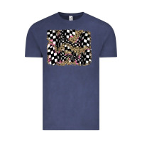 Vintage Denim racing leopard backgraund Vintage Tee - JahusDesignShop