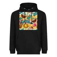 Sweet Summer Coffee Cups With Colorful Leopard And Sea Stars Seamless  Heavyweight Hoodie | Teevron