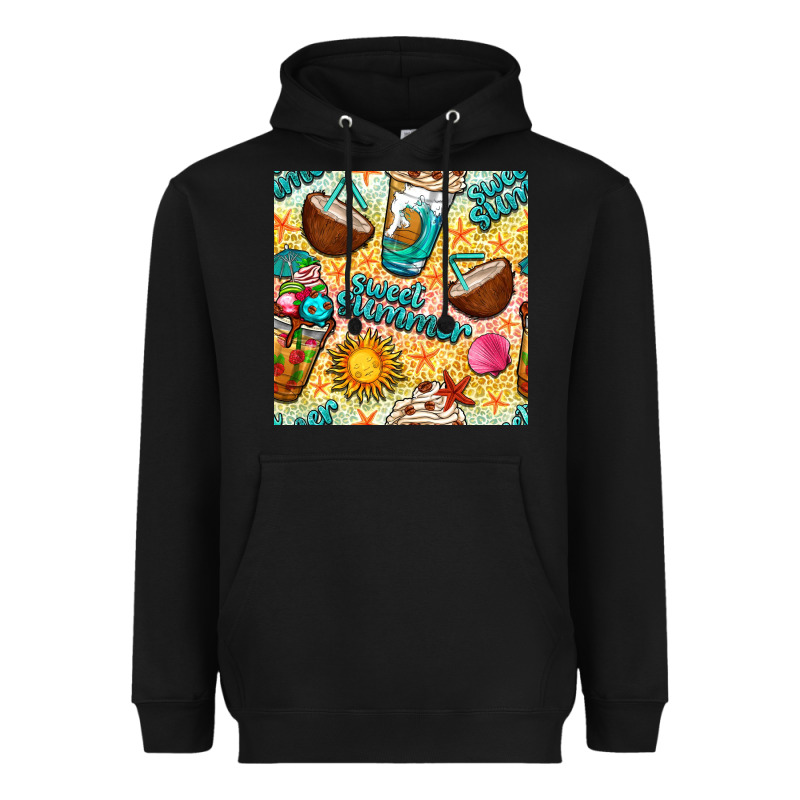 Sweet Summer Coffee Cups With Colorful Leopard And Sea Stars Seamless  Heavyweight Hoodie by BundleAndBundleShop | Teevron