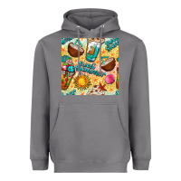 Storm sweet summer coffee cups with colorful leopard and sea stars seamless  Heavyweight Hoodie - BundleAndBundleShop