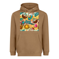 Toasted Coconut sweet summer coffee cups with colorful leopard and sea stars seamless  Heavyweight Hoodie - BundleAndBundleShop