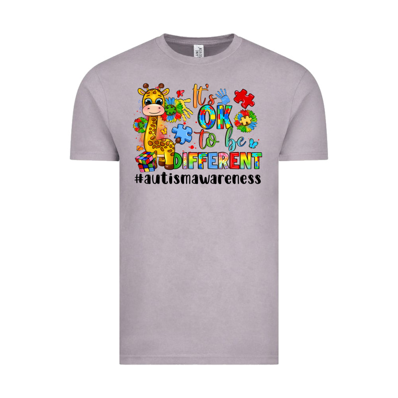 It S Ok To Be Different Giraffe Vintage Tee by LillyAllenDesigns | Teevron