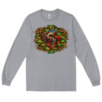 Heather Grey christmas rodeo Long Sleeve Tee - RanaPortraitStore
