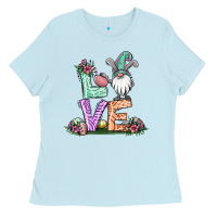 Baby Blue easter gnome easter bunny gnome Ladies Tee - Jasminsmagicworld