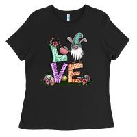 Black easter gnome easter bunny gnome Ladies Tee - Jasminsmagicworld