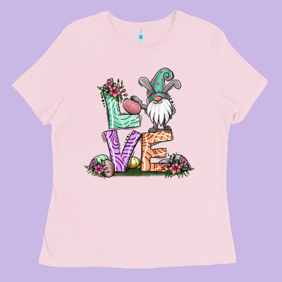 Easter Gnome Easter Bunny Gnome Ladies Tee Designed By Jasminsmagicworld
