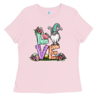 Bubblegum Pink easter gnome easter bunny gnome Ladies Tee - Jasminsmagicworld