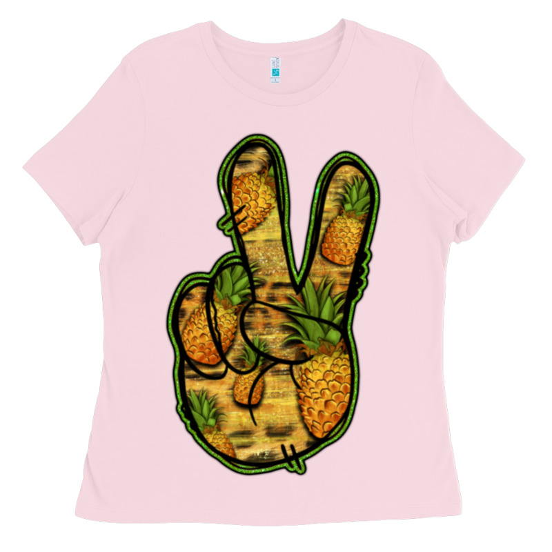 Pineapple Peace Sign Ladies Tee by Jasminsmagicworld | Teevron
