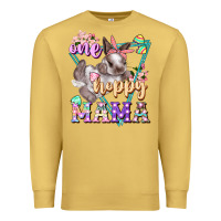 Antique Gold one hoppy mama Premium Sweatshirt - FaDigitalArtStudio