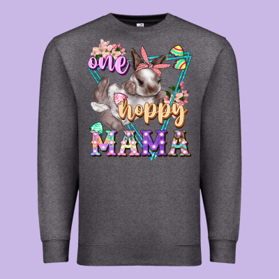 One Hoppy Mama Premium Sweatshirt Designed By Fadigitalartstudio