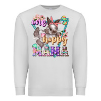 Dove Grey one hoppy mama Premium Sweatshirt - FaDigitalArtStudio