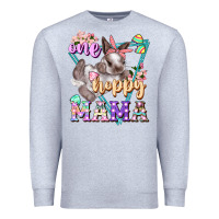 Heather Grey one hoppy mama Premium Sweatshirt - FaDigitalArtStudio