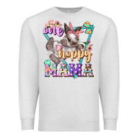 Oatmeal Heather one hoppy mama Premium Sweatshirt - FaDigitalArtStudio