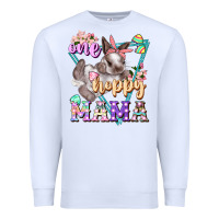 White one hoppy mama Premium Sweatshirt - FaDigitalArtStudio