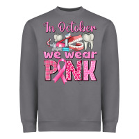 Storm In October We Wear Pink Breast Cancer Awareness Heavyweight Sweatshirt - texasbilliewilder