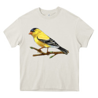Cream American Goldfinch Heavy Core Tee - LillyAllenDesigns