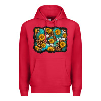 Cardinal cowhide leopard turquoise sunflowers pattern olivia Premium Hoodie - OliviaCreatesArt