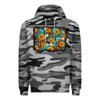 Slate Camo cowhide leopard turquoise sunflowers pattern olivia Premium Hoodie - OliviaCreatesArt