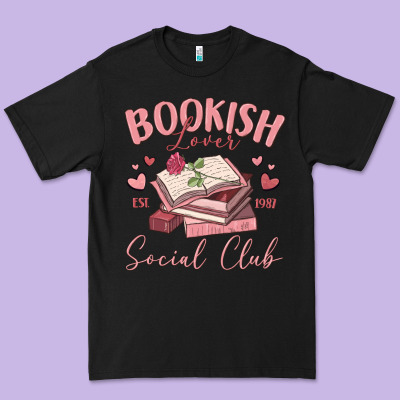 Bookish Lover Social Club Premium Tee Designed By Maliassmallbusiness