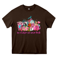 Chocolate Brown western cancer  in october we wear pink coffee cups with ribbons Heavy Core Tee - AdoDesignShop