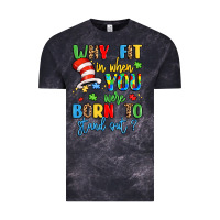 Cloud Black why fit in when you were born to stand out Vintage Tee - LillyAllenDesigns