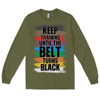 Army Green Black Belt Martial Art Training Karate TaeKwonDo Long Sleeve Tee - Bettercallsaul