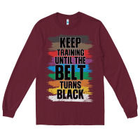 Burgundy Black Belt Martial Art Training Karate TaeKwonDo Long Sleeve Tee - Bettercallsaul