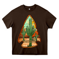 Chocolate Brown desert cactus arrowhead Heavy Core Tee - Jasminsmagicworld