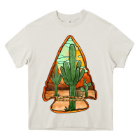 Cream desert cactus arrowhead Heavy Core Tee - Jasminsmagicworld