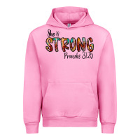 Fuchsia Pink she is strong provebs Urban Hoodie - CowhideDigitalArt
