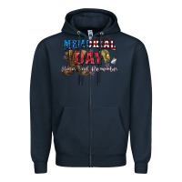 Navy Memorial day honor ans remember Zipper Hoodie - CowGirlArtShop