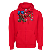 Red Memorial day honor ans remember Zipper Hoodie - CowGirlArtShop