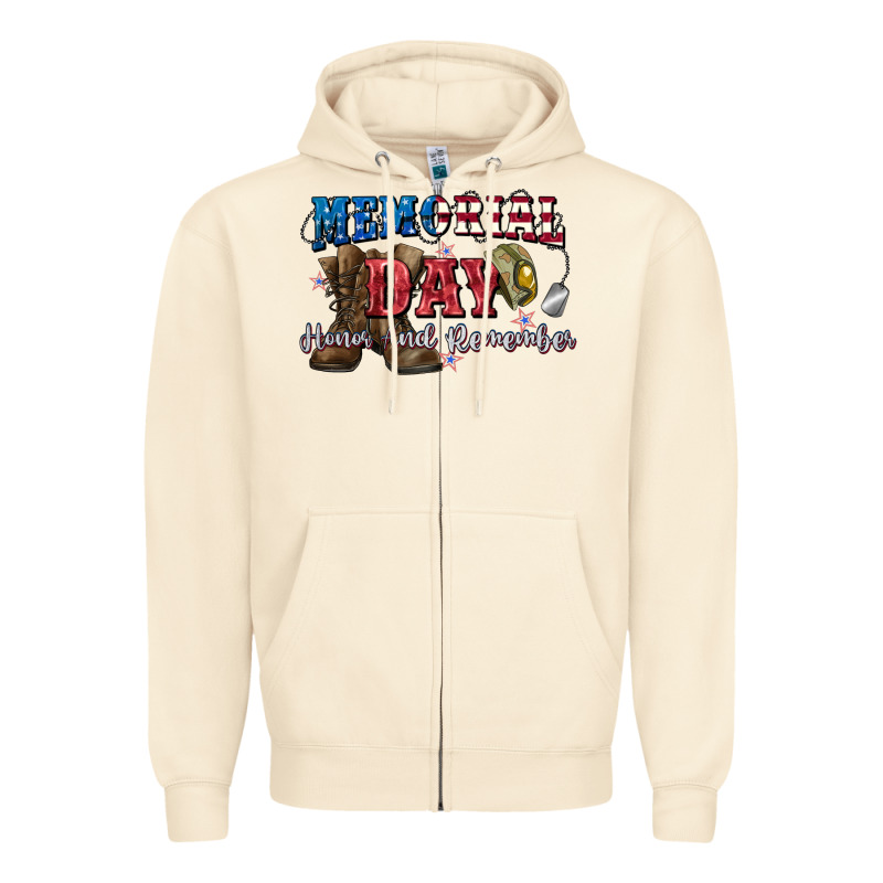 Memorial Day Honor Ans Remember Zipper Hoodie by CowGirlArtShop | Teevron