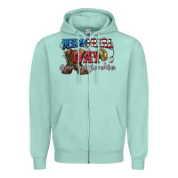 Seafoam Memorial day honor ans remember Zipper Hoodie - CowGirlArtShop