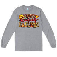 Heather Grey busy raising ballers softball Long Sleeve Tee - Jasminsmagicworld