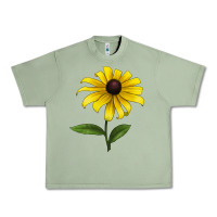 Oil Green Black Eyed Susan Flower Urban Heavy Tee - LillyAllenDesigns