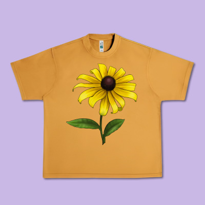 Black Eyed Susan Flower Urban Heavy Tee Designed By Lillyallendesigns