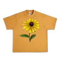 Peanut Butter Black Eyed Susan Flower Urban Heavy Tee - LillyAllenDesigns