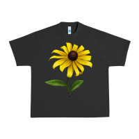Pigment Black Black Eyed Susan Flower Urban Heavy Tee - LillyAllenDesigns