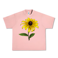 Salmon Black Eyed Susan Flower Urban Heavy Tee - LillyAllenDesigns
