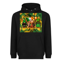 Black St. Patrick's Day gnome Heavyweight Hoodie - FaDigitalArtStudio