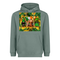 Sage St. Patrick's Day gnome Heavyweight Hoodie - FaDigitalArtStudio