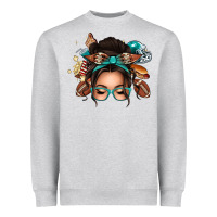 American Football Messy Bun Heavyweight Sweatshirt | Teevron