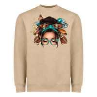 Mushroom american football messy bun Heavyweight Sweatshirt - texasbilliewilder