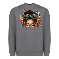 Storm american football messy bun Heavyweight Sweatshirt - texasbilliewilder