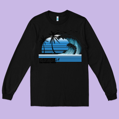 California The Perfect Wave Long Sleeve Tee Designed By Bettercallsaul