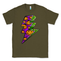 Army Green halloween lightning bolt Classic Tee - BundleAndBundleShop