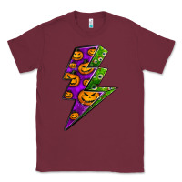 Burgundy halloween lightning bolt Classic Tee - BundleAndBundleShop