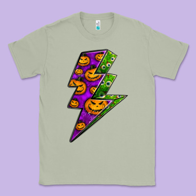 Halloween Lightning Bolt Classic Tee Designed By Bundleandbundleshop